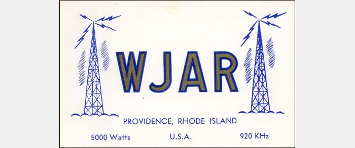 QSL WJAR Providence, Rhode Island
